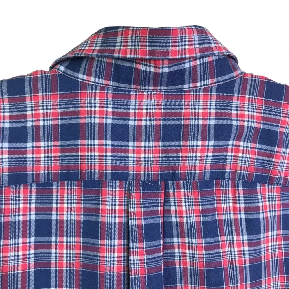 Vineyard Vines By Shep & Ian Boy's Whale Shirt‎ Multicolored Check Plaid Sz XL